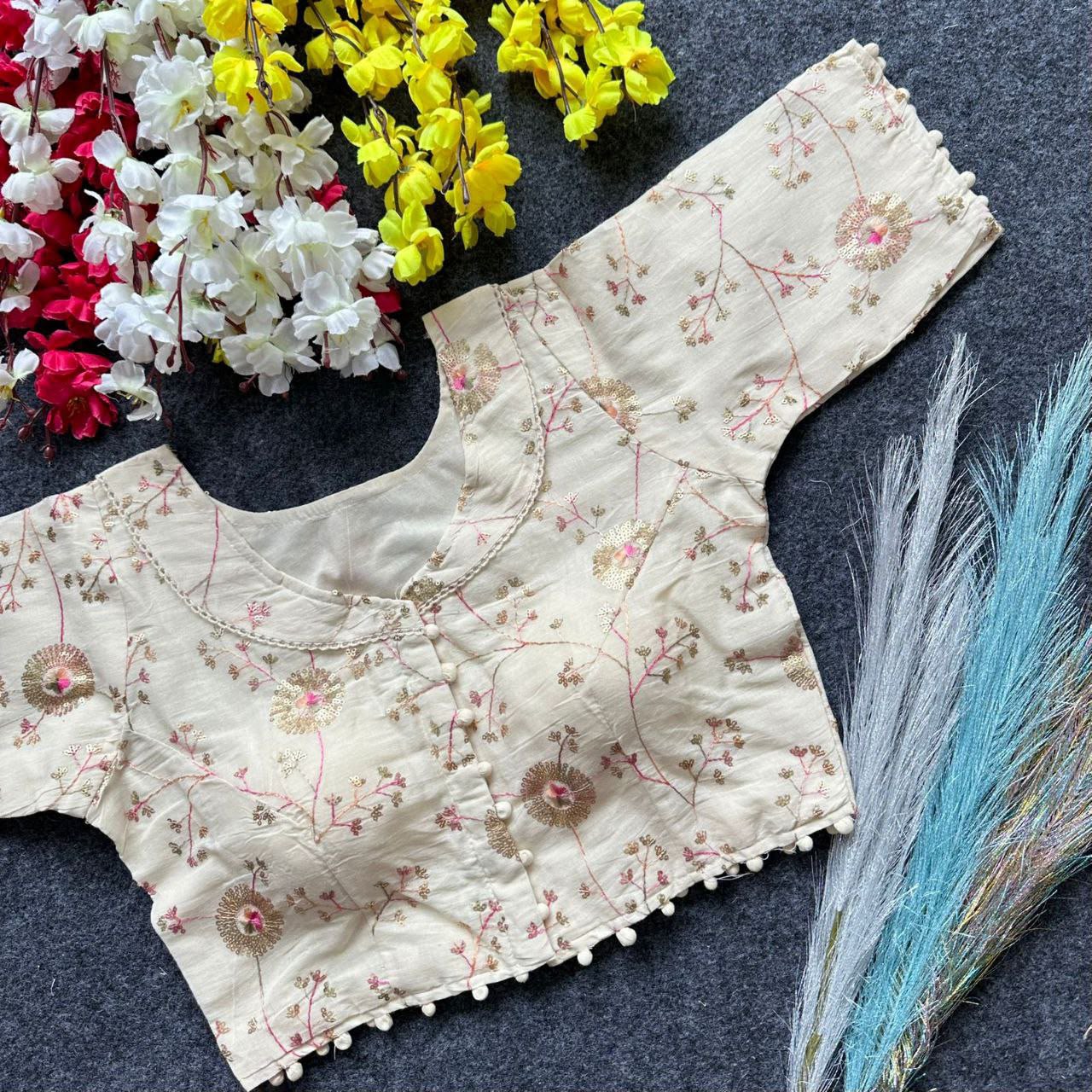 Designer Cambric Cotton Blouse